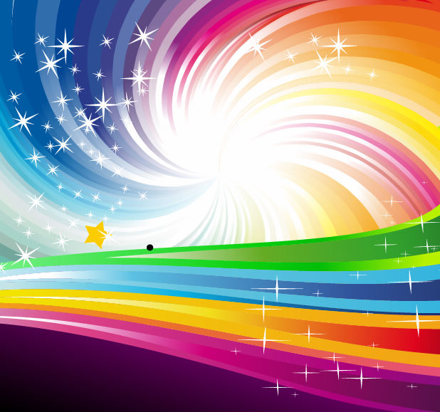 free vector Vector Abstract Rainbow Background